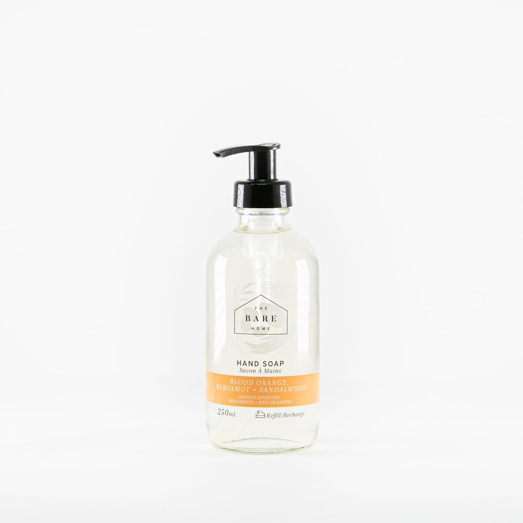 THE BARE HOME - BLOOD ORANGE, BERGAMOT + SANDALWOOD HAND SOAP 250ML