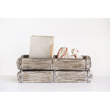 Load image into Gallery viewer, WOOD BRICK MOULD, DISTRESSED WHITE
